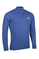 g.THE OPEN JASPER The Open Quarter Zip Lightweight Merino Golf Sweater - Tahiti Marl