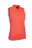g.JENNA SALE Sleeveless Performance Pique Golf Shirt Sale - Apricot