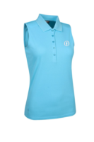 g.THE OPEN JENNA The Open Sleeveless Performance Pique Golf Shirt - Aqua