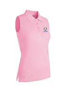 g.RYDER CUP JENNA Ryder Cup Sleeveless Performance Pique Golf Shirt - Candy