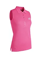 g.THE OPEN JENNA The Open Sleeveless Performance Pique Golf Shirt - Hot Pink