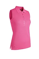 g.JENNA Sleeveless Performance Pique Golf Shirt - Hot Pink