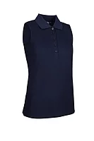 g.JENNA Sleeveless Performance Pique Golf Shirt - Navy