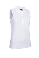 g.JENNA Sleeveless Performance Pique Golf Shirt - White