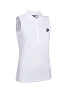 g.THE OPEN JENNA The Open Sleeveless Performance Pique Golf Shirt - White