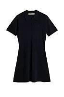 JL.1891 ANDREA SALE J.Lindeberg x Glenmuir Pintuck Knitted Dress Sale - Navy