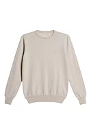 JL.1891 GIA SALE J.Lindeberg x Glenmuir Crew Cashmere Sweater Sale - Moonbeam