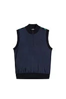 JL.1891 MAX SALE J.Lindeberg x Glenmuir Quarter Zip Tartan Back Sleeveless Sweater Sale - Tartan