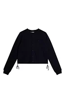 JL.1891 THALIA SALE J.Lindeberg x Glenmuir Button Merino Cardigan Sale - Navy