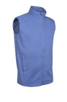 g.JOHNSTONE Zip Front Stretch Showerproof Lightweight Golf Gilet - Light Blue