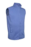 g.JOHNSTONE Zip Front Stretch Showerproof Lightweight Golf Gilet - Light Blue