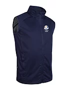 g.RYDER CUP JOHNSTONE Ryder Cup Zip Front Stretch Showerproof Lightweight Golf Gilet - Navy