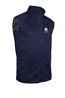 g.RYDER CUP JOHNSTONE Ryder Cup Zip Front Stretch Showerproof Lightweight Golf Gilet - Navy