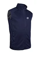 g.THE OPEN JOHNSTONE The Open Zip Front Stretch Showerproof Lightweight Golf Gilet - Navy