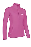 g.THE OPEN JONI The Open Quarter Zip Fleece Performance Midweight Golf Midlayer - Hot Pink