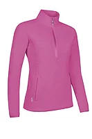 g.JONI Quarter Zip Fleece Performance Midweight Golf Midlayer - Hot Pink