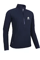 g.RYDER CUP JONI Ryder Cup Quarter Zip Fleece Performance Midweight Golf Midlayer - Navy