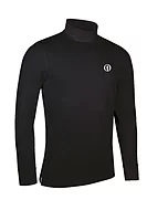 g.THE OPEN KELSO The Open Long Sleeve Cotton Roll Neck Golf Shirt - Black