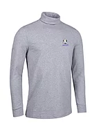 g.RYDER CUP KELSO Ryder Cup Long Sleeve Cotton Roll Neck Golf Shirt - Light Grey Marl