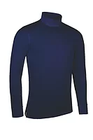 g.KELSO Long Sleeve Cotton Roll Neck Golf Shirt - Navy