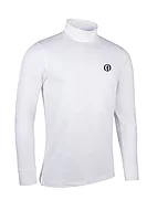 g.THE OPEN KELSO The Open Long Sleeve Cotton Roll Neck Golf Shirt - White