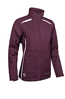 s.KILLY Zip Front Waterproof Golf Jacket - Mulberry/White