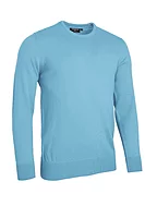 g.KNOX Crew Neck Lightweight Merino Golf Sweater - Aqua