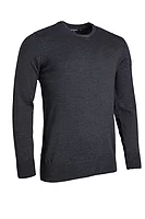 g.KNOX Crew Neck Lightweight Merino Golf Sweater - Charcoal