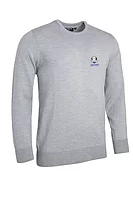 g.RYDER CUP KNOX Ryder Cup Crew Neck Lightweight Merino Golf Sweater - Light Grey Marl
