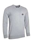 g.THE OPEN KNOX The Open Crew Neck Lightweight Merino Golf Sweater - Light Grey Marl