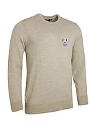 g.RYDER CUP KNOX Ryder Cup Crew Neck Lightweight Merino Golf Sweater - Linen Marl