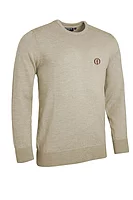g.THE OPEN KNOX The Open Crew Neck Lightweight Merino Golf Sweater - Linen Marl
