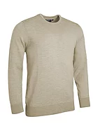 g.KNOX Crew Neck Lightweight Merino Golf Sweater - Linen Marl