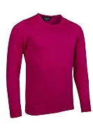 g.KNOX Crew Neck Lightweight Merino Golf Sweater - Raspberry