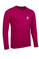 g.RYDER CUP KNOX Ryder Cup Crew Neck Lightweight Merino Golf Sweater - Raspberry
