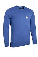 g.RYDER CUP KNOX Ryder Cup Crew Neck Lightweight Merino Golf Sweater - Tahiti Marl