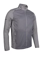 g.KYLE Zip Front Stretch Showerproof Lightweight Golf Jacket - Light Grey Herringbone