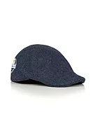 g.RYDER CUP LEITH Ryder Cup Mens and Ladies Tweed Duckbill Golf Flat Cap - Navy Herringbone