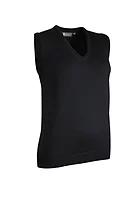 g.LEONA V Neck Merino Lightweight Golf Slipover - Black