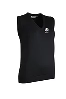 g.RYDER CUP LEONA Ryder Cup V Neck Merino Lightweight Golf Slipover - Black