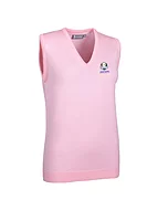 g.RYDER CUP LEONA Ryder Cup V Neck Merino Lightweight Golf Slipover - Candy