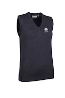 g.RYDER CUP LEONA Ryder Cup V Neck Merino Lightweight Golf Slipover - Charcoal Marl