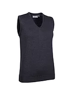 g.LEONA V Neck Merino Lightweight Golf Slipover - Charcoal Marl
