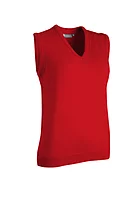 g.LEONA V Neck Merino Lightweight Golf Slipover - Garnet