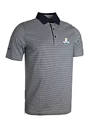 g.RYDER CUP LETHAM Ryder Cup Wide Stripe Mercerised Cotton Golf Shirt - Navy/White