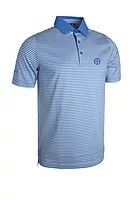 g.THE OPEN LETHAM The Open Wide Stripe Mercerised Cotton Golf Shirt - Tahiti/White