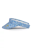 g.RYDER CUP LEXI Ryder Cup Soft Peak Performance Golf Visor - Light Blue Flowers