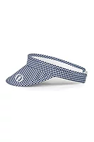 g.THE OPEN LEXI The Open Soft Peak Performance Golf Visor - Navy/White Gingham
