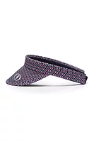 g.THE OPEN LEXI The Open Soft Peak Performance Golf Visor - Navy/Raspberry Mosaic