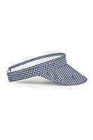g.LEXI Soft Peak Performance Golf Visor - Navy/White Gingham